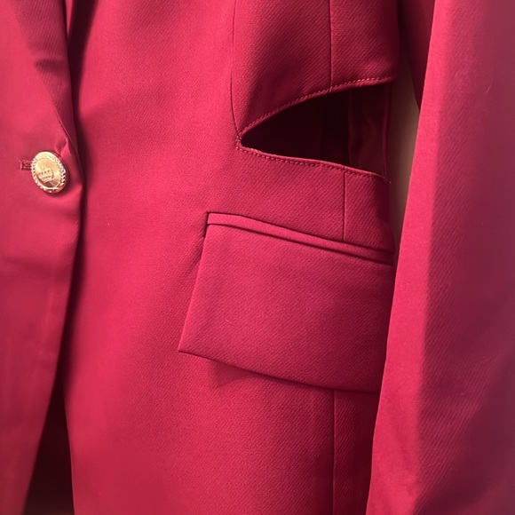 NWT $288 Walter Baker Felicia Blazer Size S Merlot Color - Picture 12 of 14